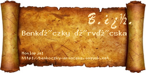 Benkóczky Árvácska névjegykártya